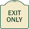 Signmission Designer Series Sign-Exit Only, Tan & Green Heavy-Gauge Aluminum Sign, 18" H, 18" L, TG-1818-24034 A-DES-TG-1818-24034 - alternate 1